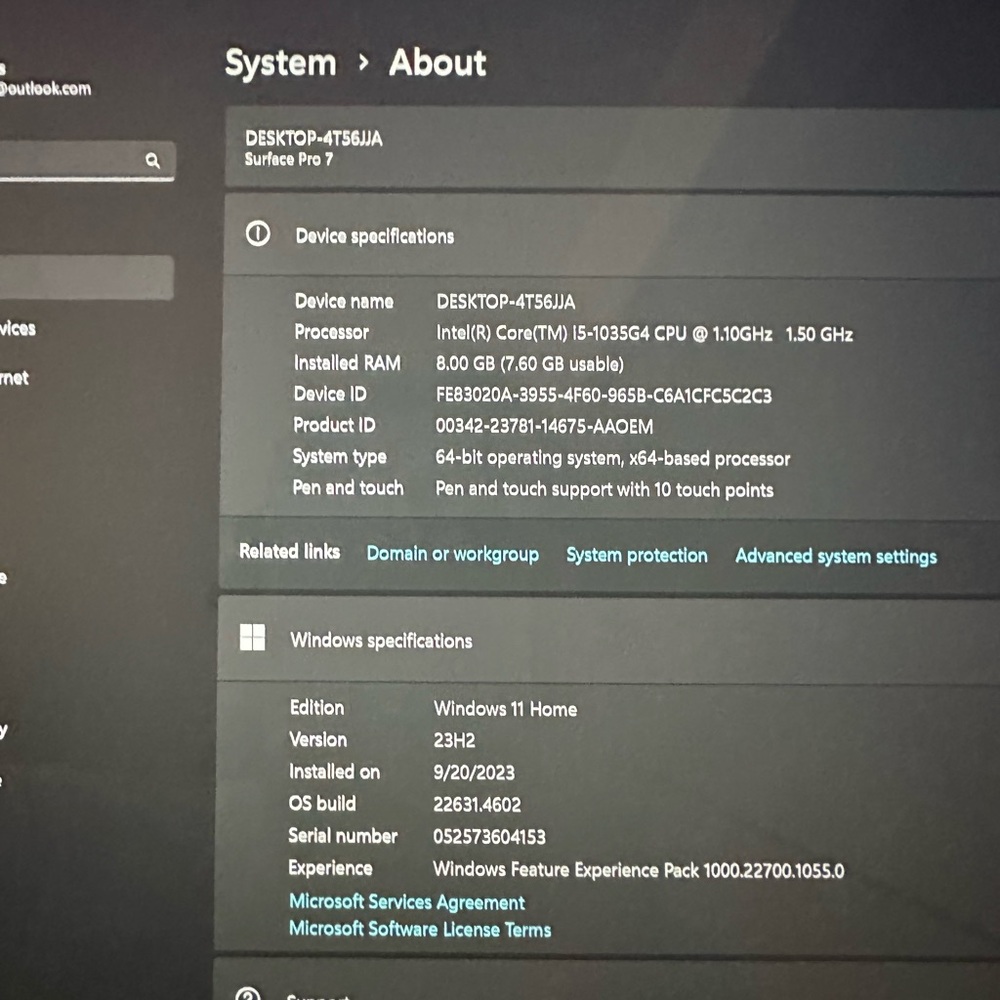 Microsoft Black Laptop with Advanced System Configuration